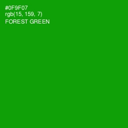 #0F9F07 - Forest Green Color Image