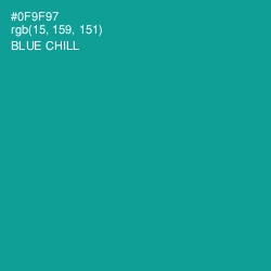 #0F9F97 - Blue Chill Color Image