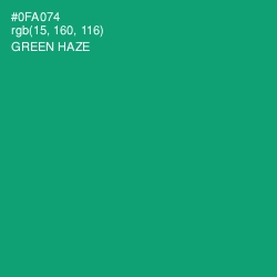 #0FA074 - Green Haze Color Image