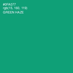 #0FA077 - Green Haze Color Image