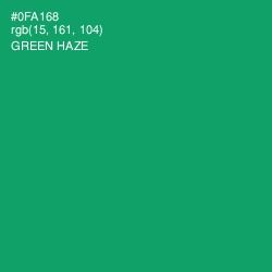 #0FA168 - Green Haze Color Image