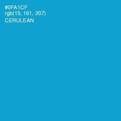 #0FA1CF - Cerulean Color Image