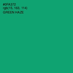 #0FA372 - Green Haze Color Image