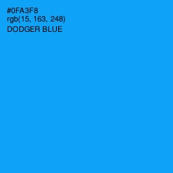 #0FA3F8 - Dodger Blue Color Image