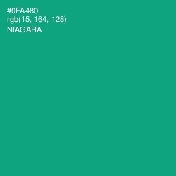 #0FA480 - Niagara Color Image