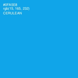 #0FA5E8 - Cerulean Color Image