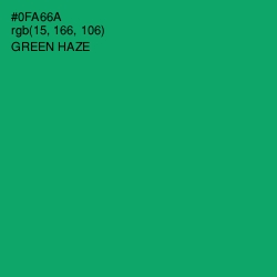 #0FA66A - Green Haze Color Image