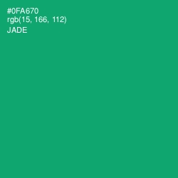 #0FA670 - Jade Color Image