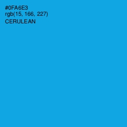 #0FA6E3 - Cerulean Color Image