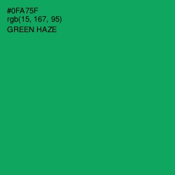 #0FA75F - Green Haze Color Image