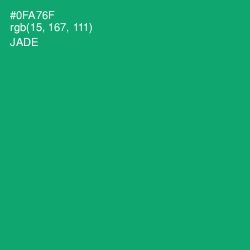 #0FA76F - Jade Color Image