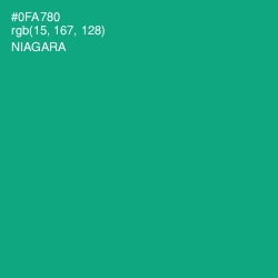 #0FA780 - Niagara Color Image