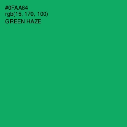 #0FAA64 - Green Haze Color Image