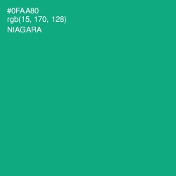 #0FAA80 - Niagara Color Image