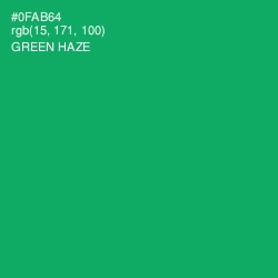 #0FAB64 - Green Haze Color Image