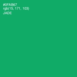 #0FAB67 - Jade Color Image