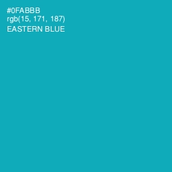 #0FABBB - Eastern Blue Color Image