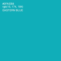 #0FAEB8 - Eastern Blue Color Image