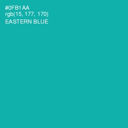 #0FB1AA - Eastern Blue Color Image