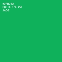 #0FB25A - Jade Color Image