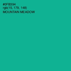 #0FB394 - Mountain Meadow Color Image