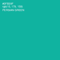 #0FB39F - Persian Green Color Image