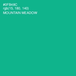 #0FB48C - Mountain Meadow Color Image