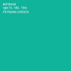 #0FB49A - Persian Green Color Image