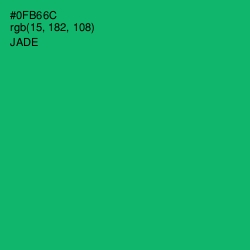 #0FB66C - Jade Color Image