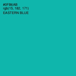 #0FB6AB - Eastern Blue Color Image