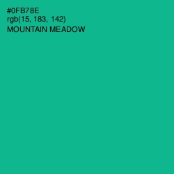#0FB78E - Mountain Meadow Color Image