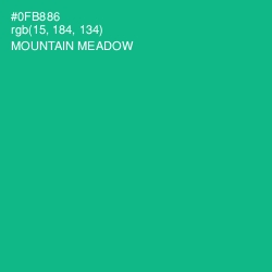 #0FB886 - Mountain Meadow Color Image