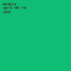 #0FBD74 - Jade Color Image