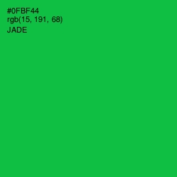 #0FBF44 - Jade Color Image