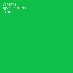 #0FBF48 - Jade Color Image