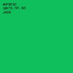 #0FBF5C - Jade Color Image