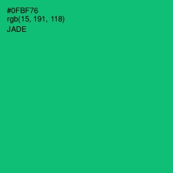 #0FBF76 - Jade Color Image