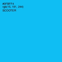 #0FBFF4 - Scooter Color Image