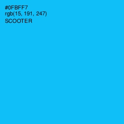 #0FBFF7 - Scooter Color Image