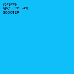 #0FBFF9 - Scooter Color Image