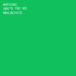 #0FC05C - Malachite Color Image