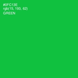 #0FC13E - Green Color Image