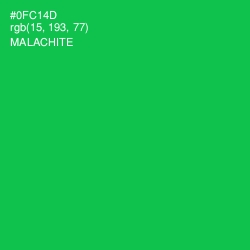 #0FC14D - Malachite Color Image