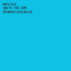 #0FC1E4 - Robin's Egg Blue Color Image