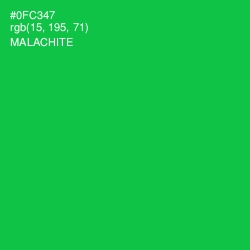 #0FC347 - Malachite Color Image