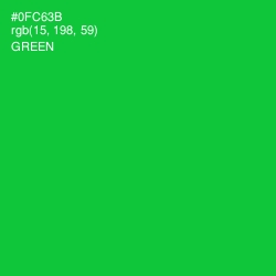 #0FC63B - Green Color Image