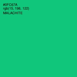 #0FC67A - Malachite Color Image