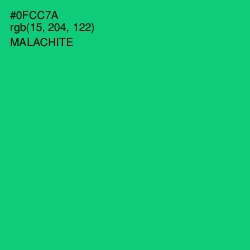 #0FCC7A - Malachite Color Image