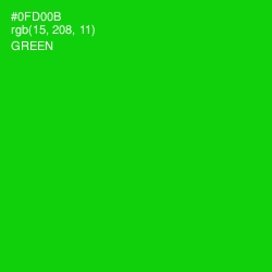 #0FD00B - Green Color Image