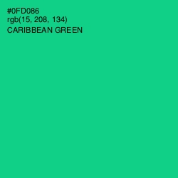 #0FD086 - Caribbean Green Color Image